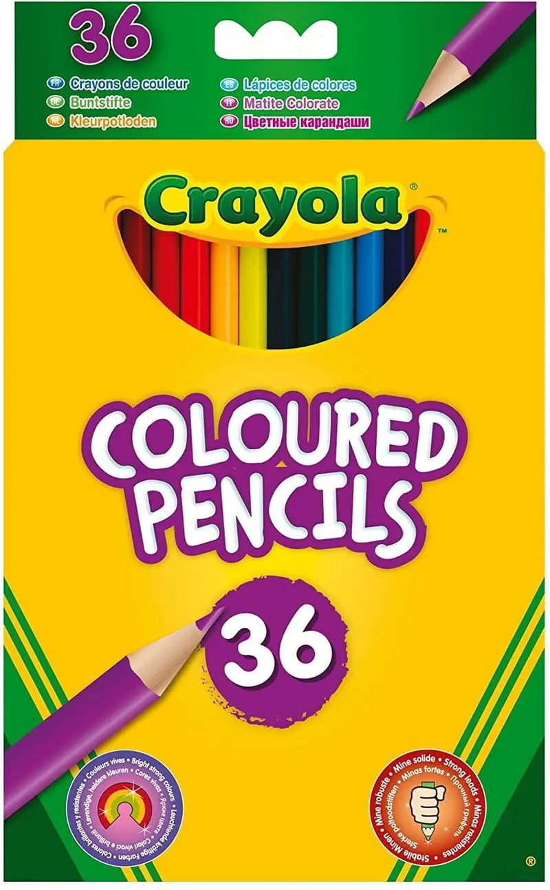 Crayola 36-Pack Assorted Coloured Pencils 1