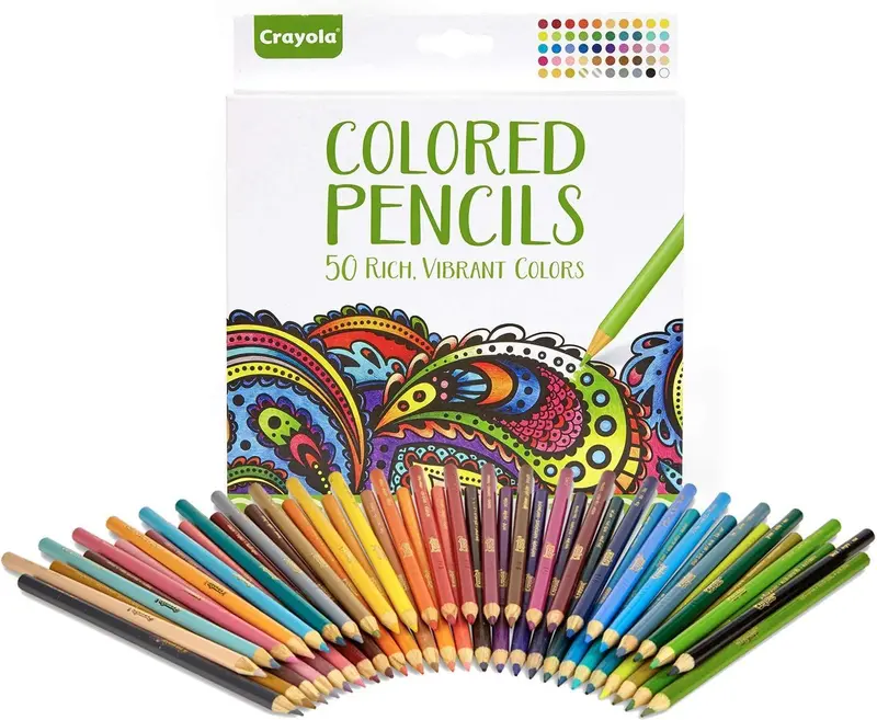 Crayola 50-Pack Colored Pencils – Vibrant & Blendable 1