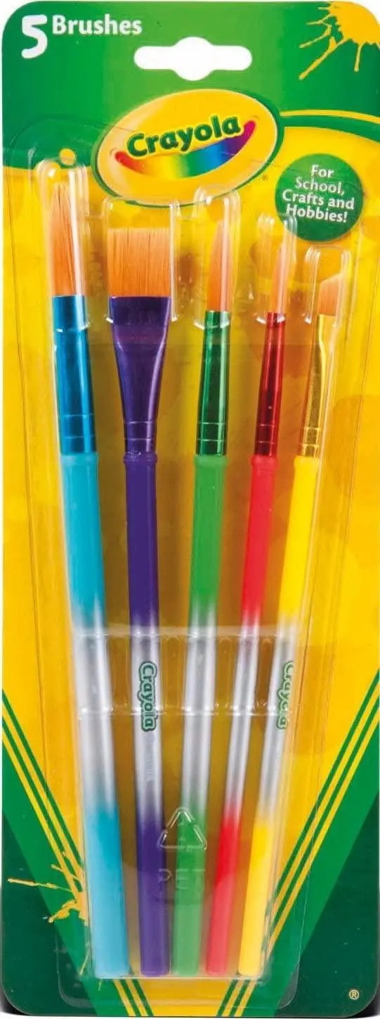 Crayola Assorted Paintbrush Set — 5-Piece Artist Starter Pack 1