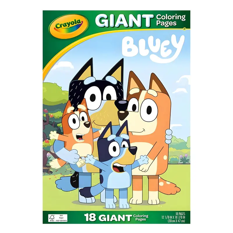 Crayola Bluey Giant Coloring Pad – Oversized Activity Book For Kids 1
