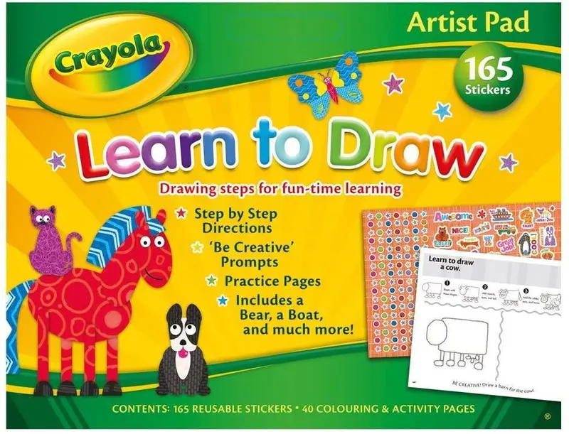 Crayola Learn To Draw Art Pad For Kids – Creative Drawing & Craft Activity Set 1