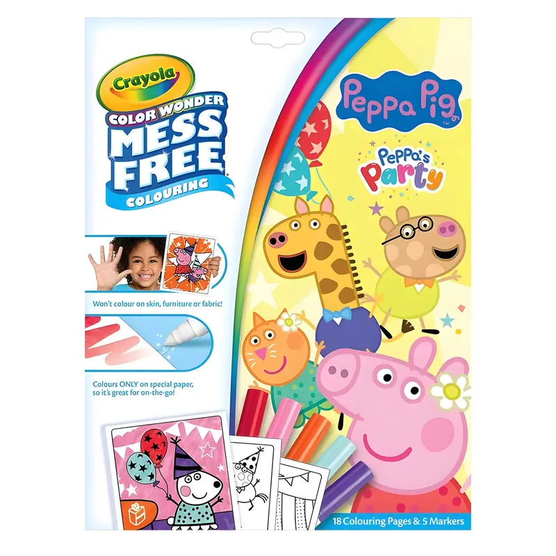 Crayola Peppa Pig Colour Wonder Coloring Book – No-Mess Drawing Fun 1