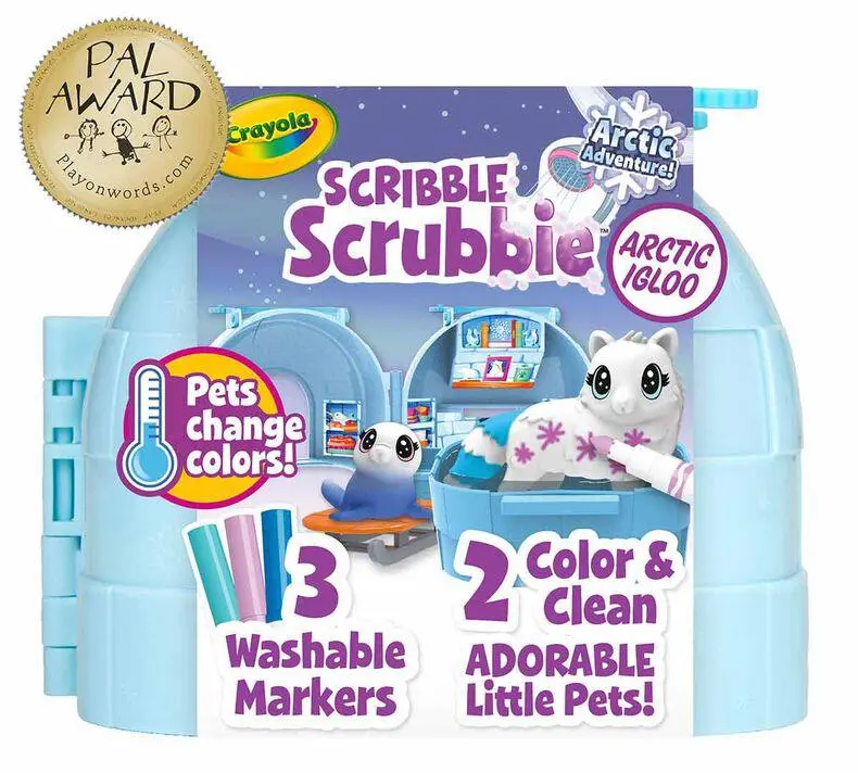 Crayola Scribble Scrubbie Pets Arctic Igloo Carry Case 1