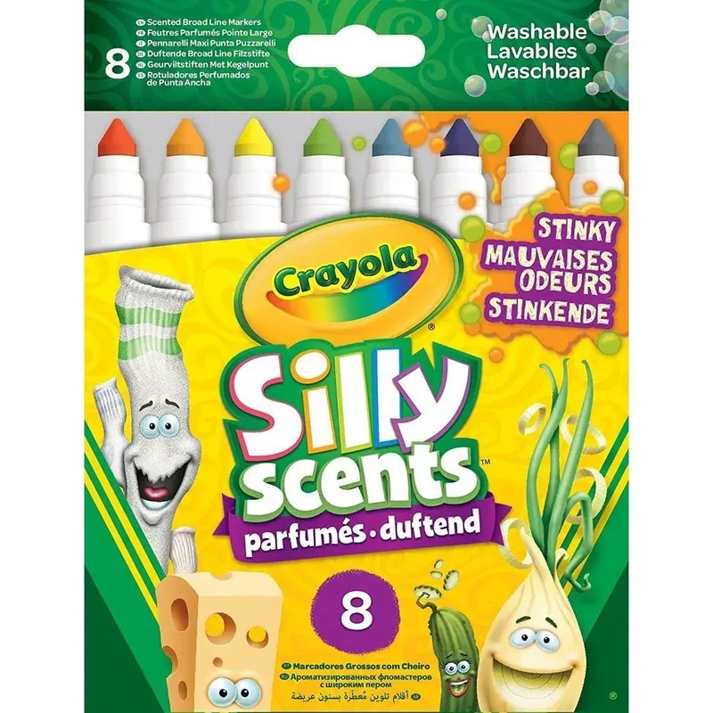 Crayola Silly Scents Broadline Scented Markers – 8-Pack 1