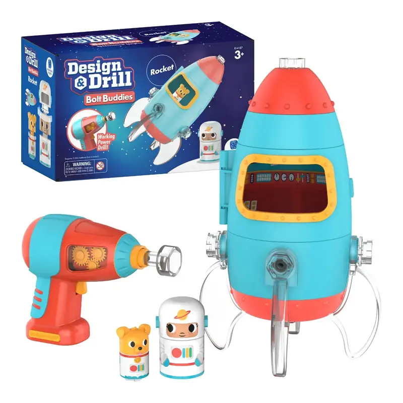 Design & Drill Bolt Buddies Rocket Toy For Kids 1