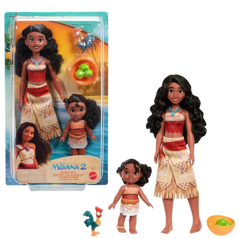 Disney Moana 2 Sister Duo Set – Moana & Simea Collectible Figures 1