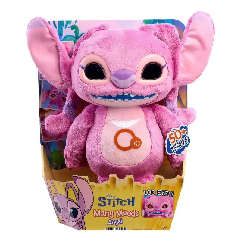 Disney Stitch Angel Plush – Huggable Interactive Toy With Light-Up Halo 1