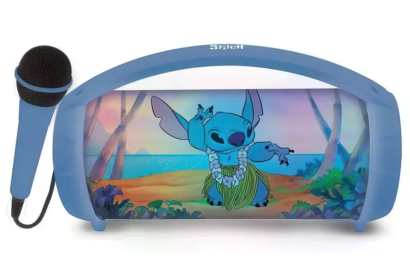Disney Stitch Karaoke Speaker – Bluetooth Mic With Colorful Lights 1
