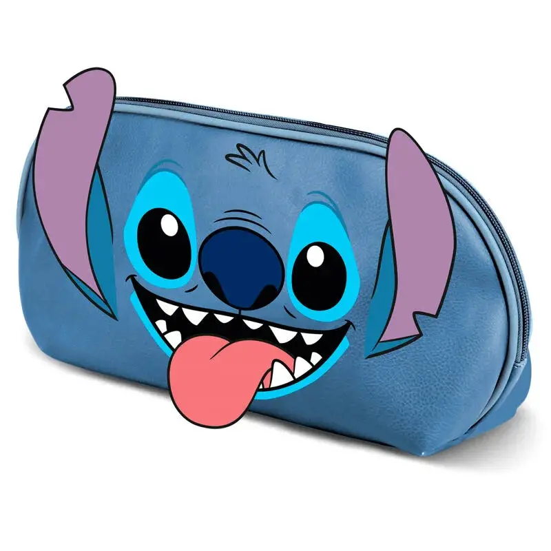 Disney Stitch Tongue-Shaped Zippered Pencil Case For School Supplies 1