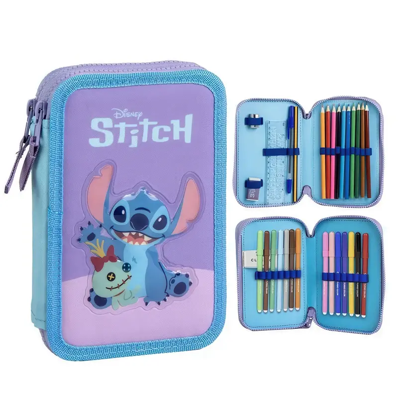 Double-Zip Pencil Case – Disney Stitch Character Design 1