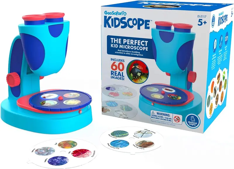 Educational Insights Geosafari Jr. Kidscope – Beginner-Friendly Kid-Safe Microscope 1
