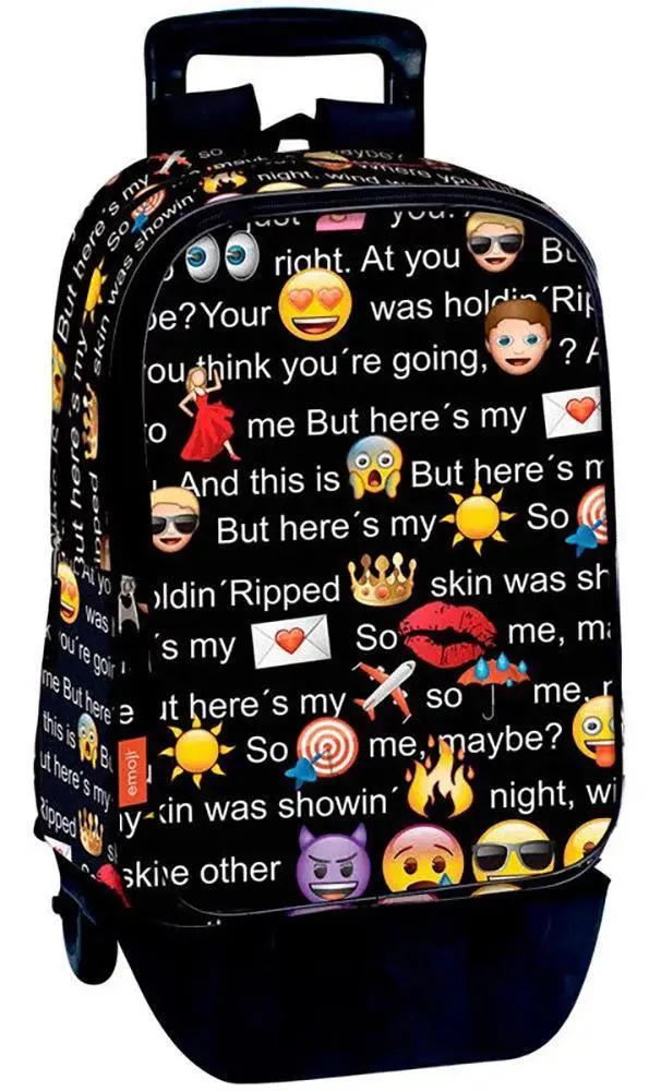 Emoji Talk Trolley Bag – 42 Cm Expressive Rolling Carry Case 1