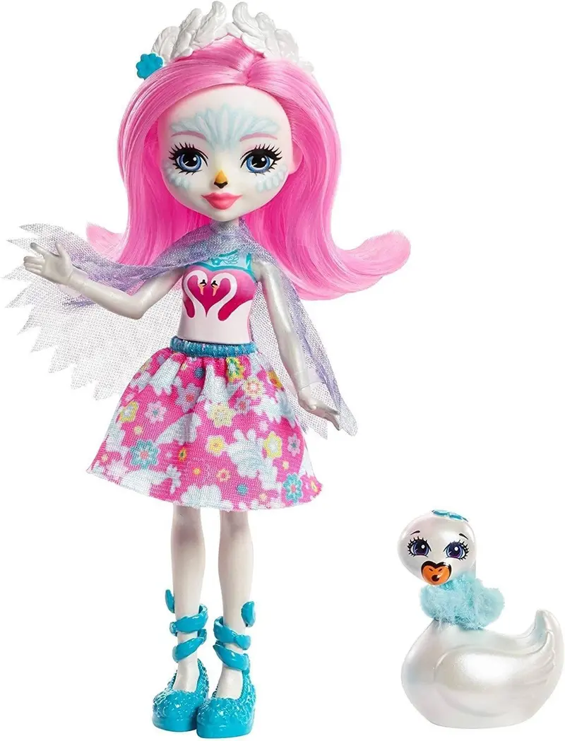 Enchantimals Saffi Swan & Poise Figure – Elegant Doll And Animal Playset 1