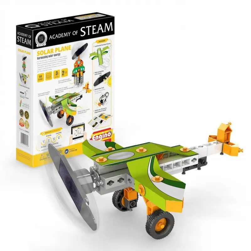 Engino Academy Of Steam Solar Plane Kit – Stem Building Set For Kids 1