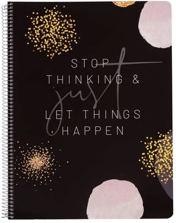 Erik Grupo Glitter Gold Dreams Spiral Bound Notebook – A4 Premium Writing Journal 1
