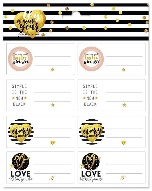 Erik Grupo Glitter Stars Adhesive Label Set 1