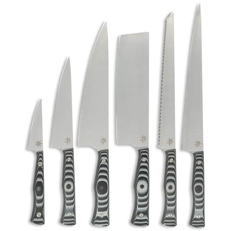 Essentials Knife Collection – Black & Gray Layered G-10 – Culinary 2.0 1