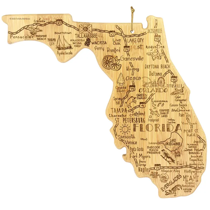 Florida Coastal Cutting Board – 13.5" X 12.25" 1