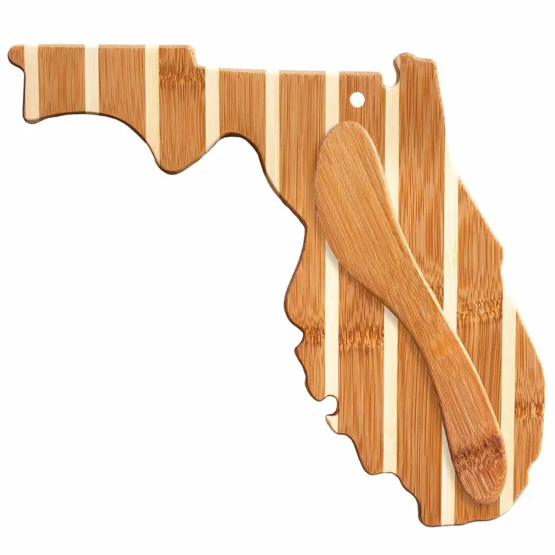 Florida-Themed Serving Board Gift Set With Handcrafted Spreader Knife 1