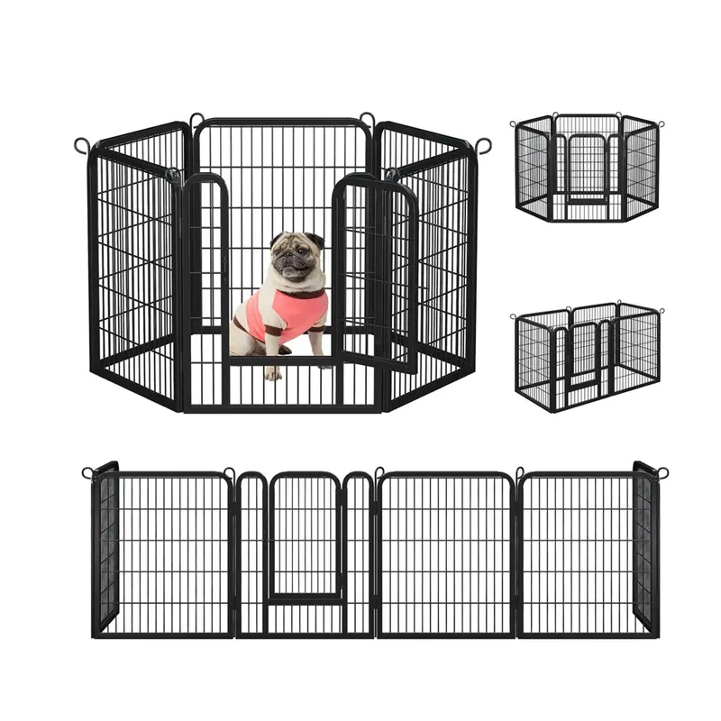 Foldable Pet Playpen – Lightweight Mesh Dog Enclosure With Carry Bag 1