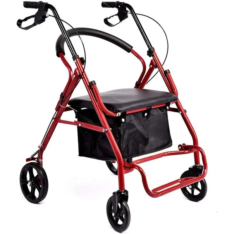 Folding Rollator Walker With Seat – Lightweight Mobility Aid 1