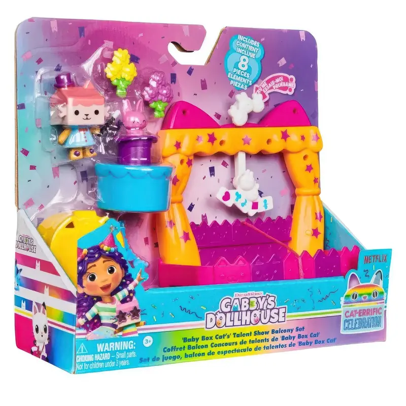 Gabby’S Dollhouse Baby Box Talent Show Balcony Playset 1