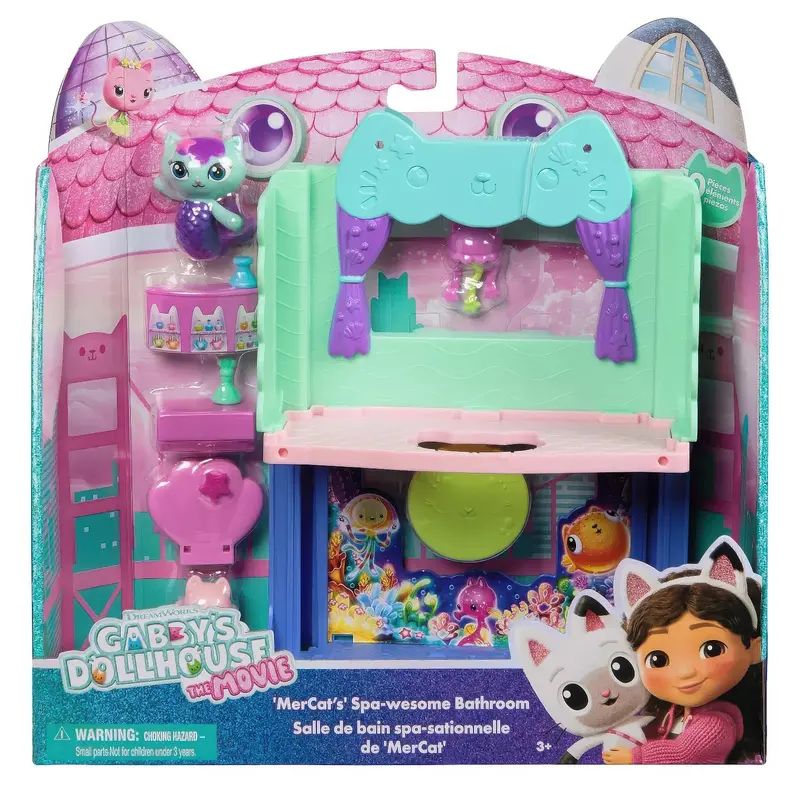 Gabby'S Dollhouse Movie Mercat’S Spa-Wesome Bathroom Playset 1