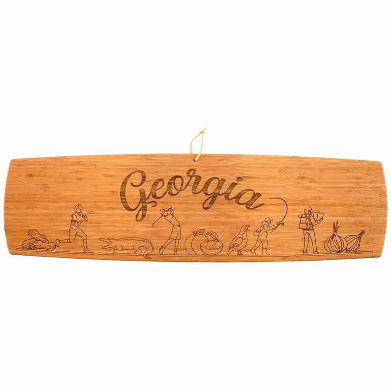 Georgia Custom Engraved Charcuterie Platter – 30" X 8.5" Premium Acacia 1