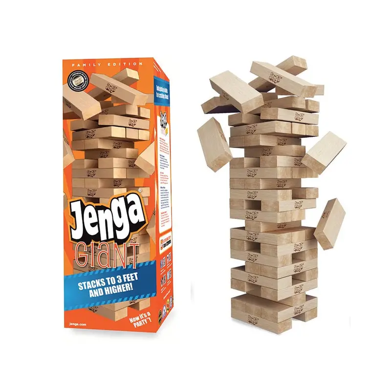 Giant Jenga Game – Oversized Wooden Block Stacking Challenge For Families 1