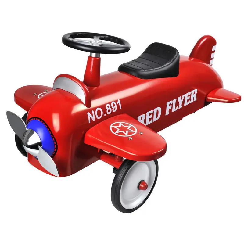Goki Retro Airplane Ride-On Toy – Classic Pedal-Powered Vehicle 1