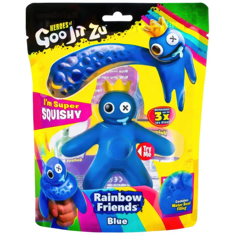 Goo Jit Zu Rainbow Friends Blue Stretch Hero Figure 1
