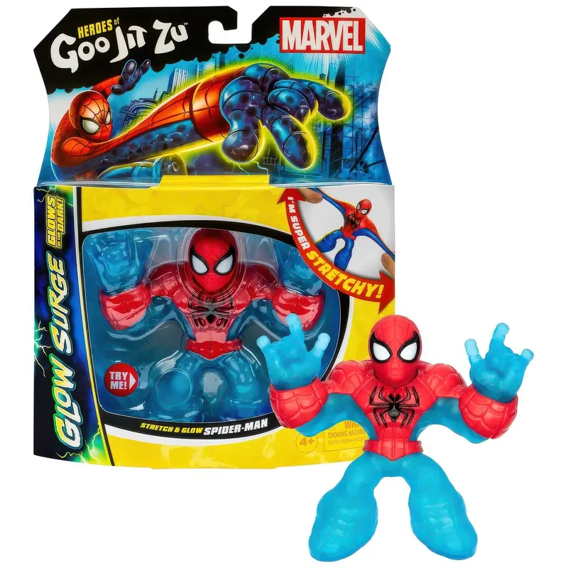 Goo Jit Zu Stretch & Glow Spider-Man Figure 1