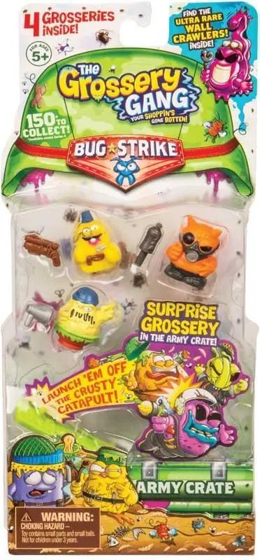Grossery Gang Series 4 Bug Strike: 4-Piece Set With Launcher (Assorted) 1
