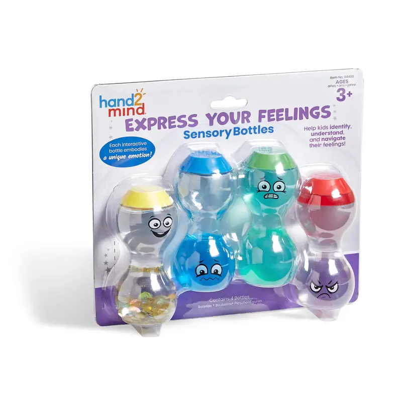 Hand2Mind Express Your Feelings Sensory Bottles – Visual Calm-Down Aids 1