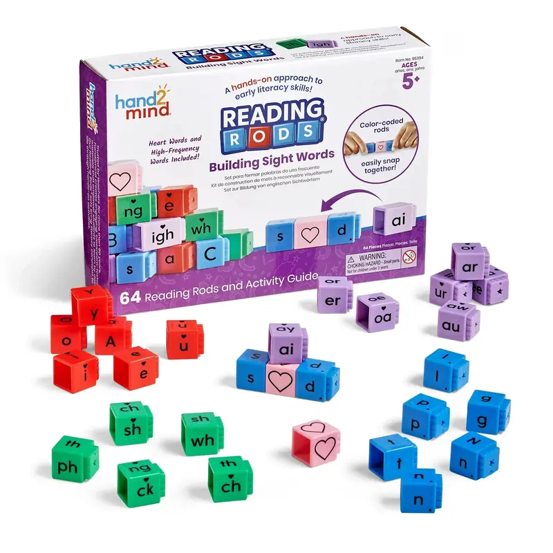 Hand2Mind Reading Rods: Sight Word Building Kit For Early Literacy 1
