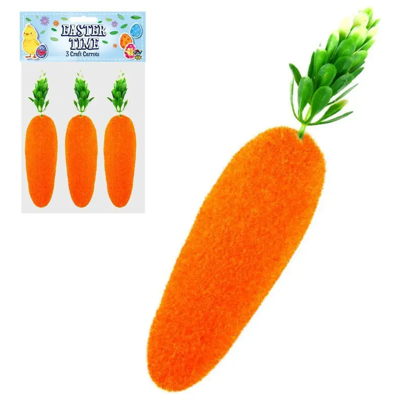 Handcrafted Easter Carrot Craft Kit – 3-Pack, 15Cm Each 1