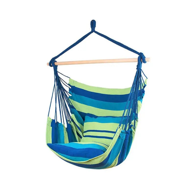 Hanging Hammock Chair With Rope Suspension And Ergonomic Design 1
