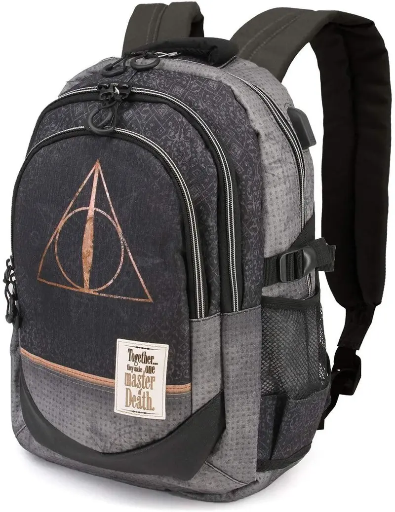 Harry Potter Deathly Hallows Backpack – 44 Cm With Built-In Usb Charging Port 1