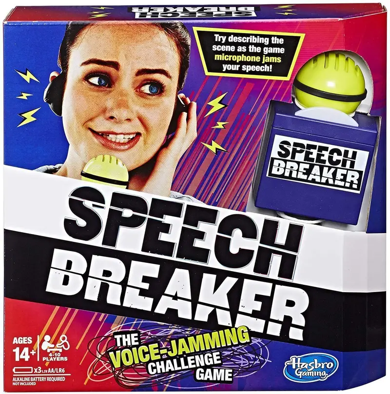 Hasbro Speech Breaker Party Game – Hilarious Conversation-Stopping Board Game 1