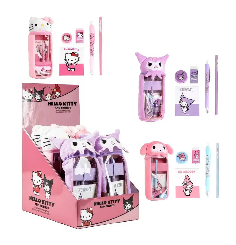 Hello Kitty And Friends Soft Plush Pencil Case – Mixed Designs 1