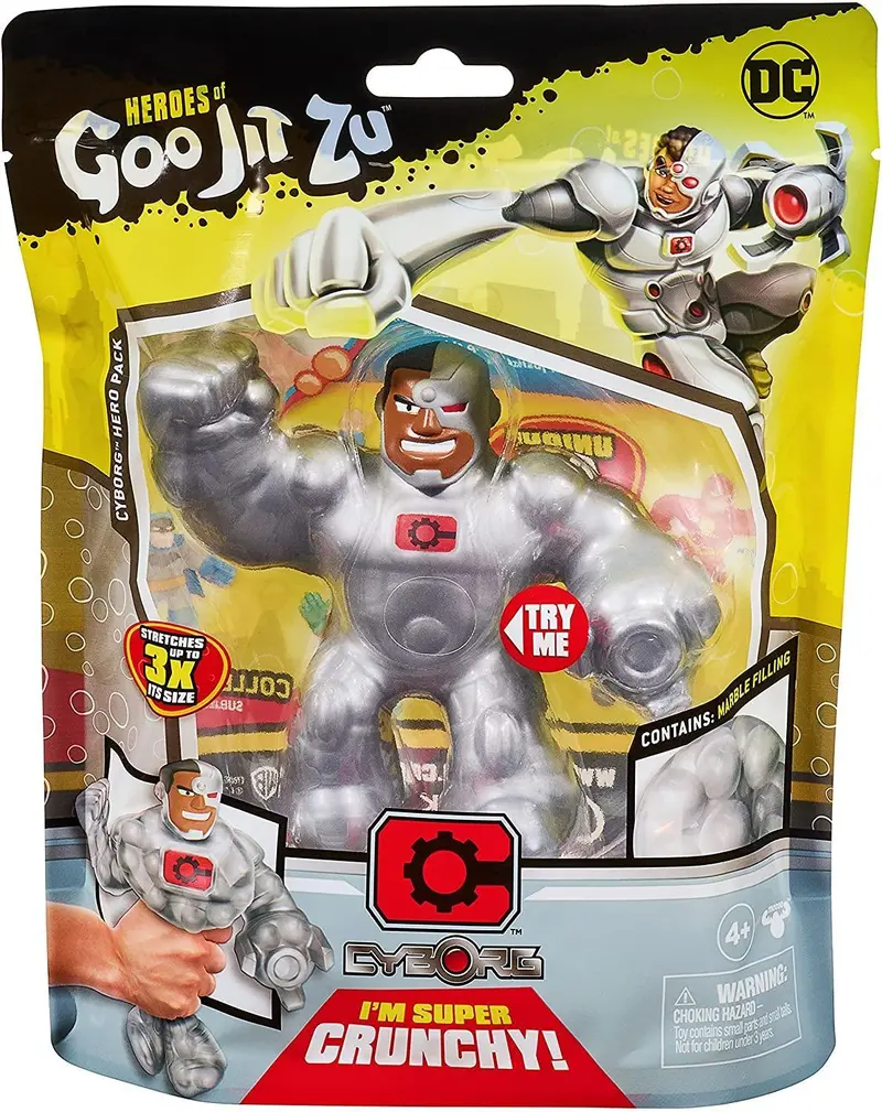 Heroes Of Goo Jit Zu Dc Cyborg Hero Pack – Squishy, Stretchy Superhero Action Toy 1