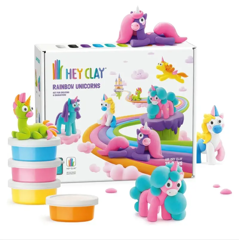 Hey Clay Rainbow Unicorn Sculpting Set – Vibrant Modeling Clay Collection 1