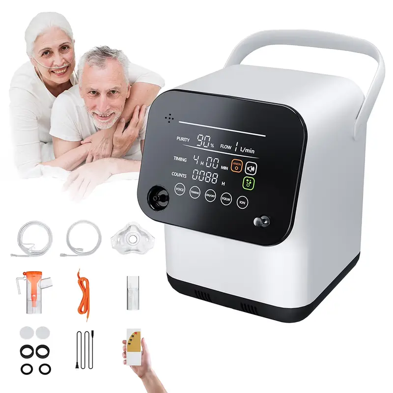 Home-Use Oxygen Concentrator System – 5L Flow Rate With Built-In Humidifier Option 1