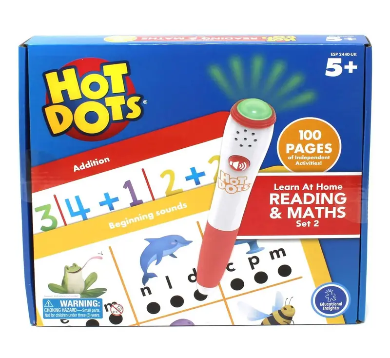 Hot Dots Learn At Home Reading & Math Set 2 – Progressive Learning Kit 1