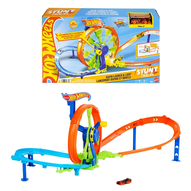 Hot Wheels Rapid Launch & Loop Racing Track Set 1