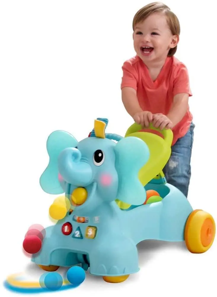 Infantino 3-In-1 Elephant Ride-On – Sit, Walk, And Ride Developmental Toy 1
