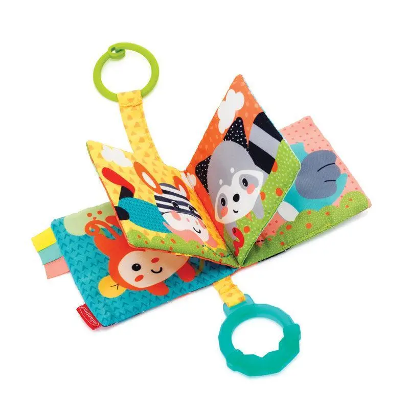 Infantino Link & Squeak Crinkle Animal Book – Sensory Touch-And-Sound Book 1