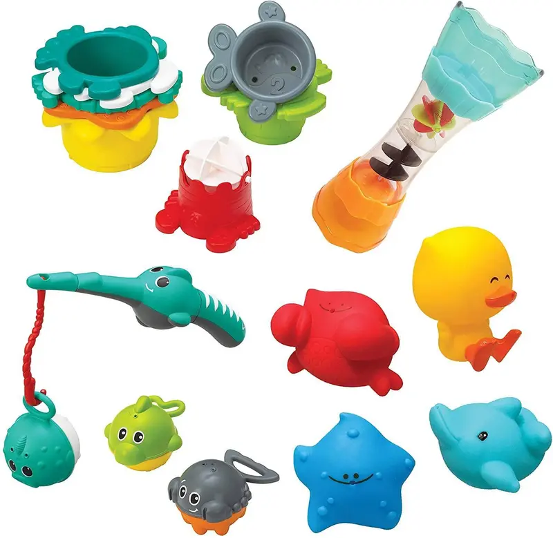 Infantino Splish & Splash Bath Toy Set – 17-Piece Water Play Kit 1