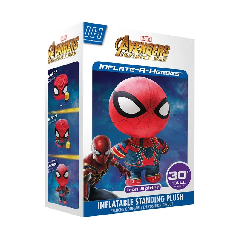 Inflate-A-Hero Spider-Man Inflatable Plush – 30-Inch Marvel-Themed Soft Figure 1