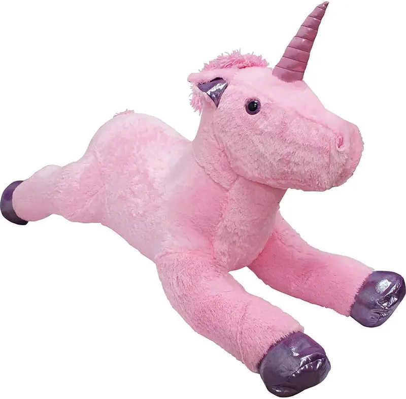 Inflate-A-Mals 5-Foot Inflatable Unicorn Plush – Giant Cuddly Stuffed Animal 1